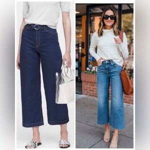 Worn once! Banana Republic High Rise Wide Leg Cropped Jeans | 24P